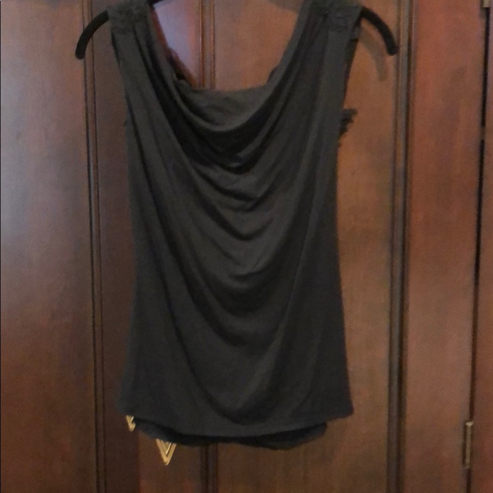 Sleeveless black shirt